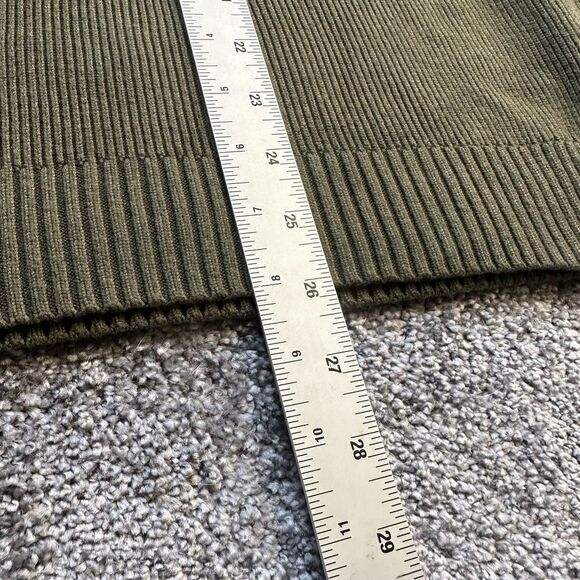 Mizzen+Main‎ Green Ribbed Pullover Mock Neck Button Sweater Men’s L Read - Picture 9 of 11